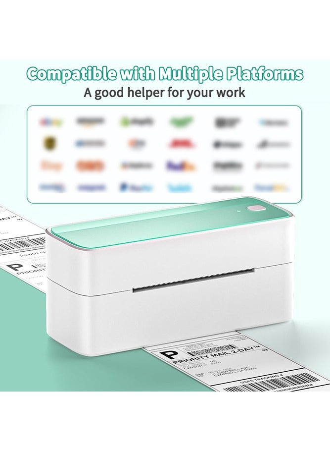 فوميمو طابعة 241BT بلوتوث حرارية لملصقات الشحن 4x6 لاسلكية، متوافقة مع منصة التجارة الإلكترونية، iOS/أندرويد/ويندوز/ماك، سرعة 150 مم/ث بدون حبر أو تونر - Image 4